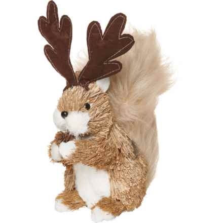 New Star Squirrel with Fluffy Tail Decoration - 9” in Natural