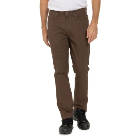 NICKEL & IRON Stretch 5-Pocket Tech Pants in Brown