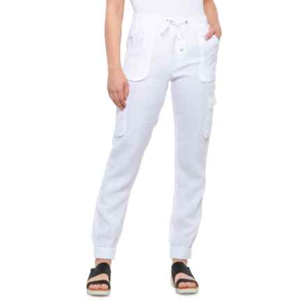 nicole miller linen jogger pants