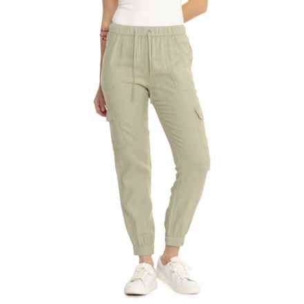 Nicole Miller New York Cargo Joggers - Linen in Seagrass
