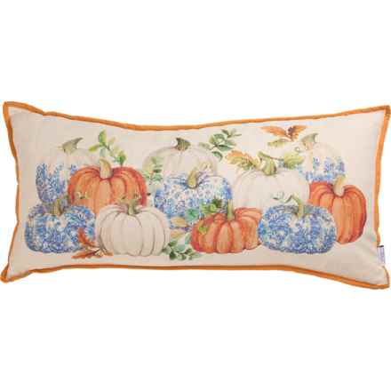 Nicole Miller New York Chinoiserie Pumpkins Oblong Throw Pillow - 17x35” in Multi