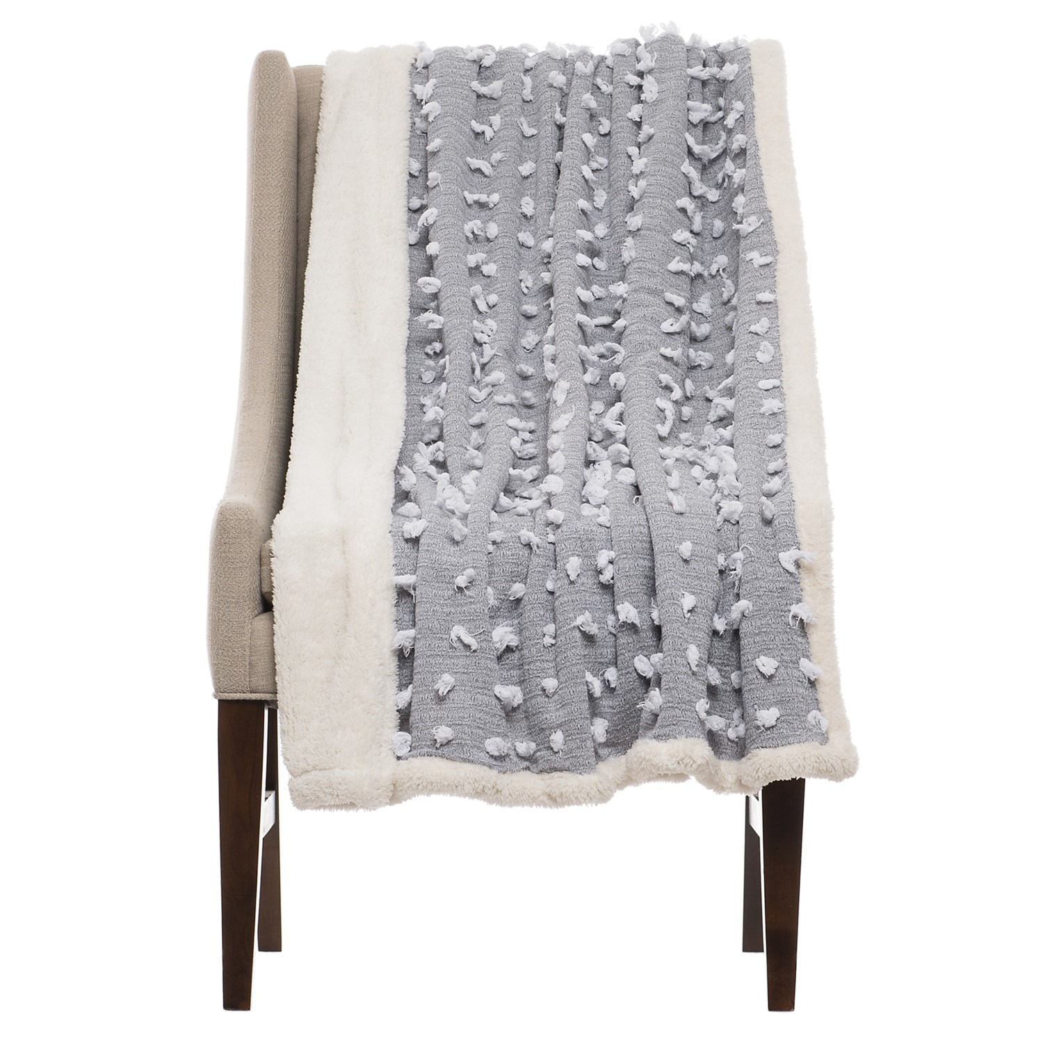 Nicole Miller Sherpa Fleece Throw Blanket 50x60” Save 58