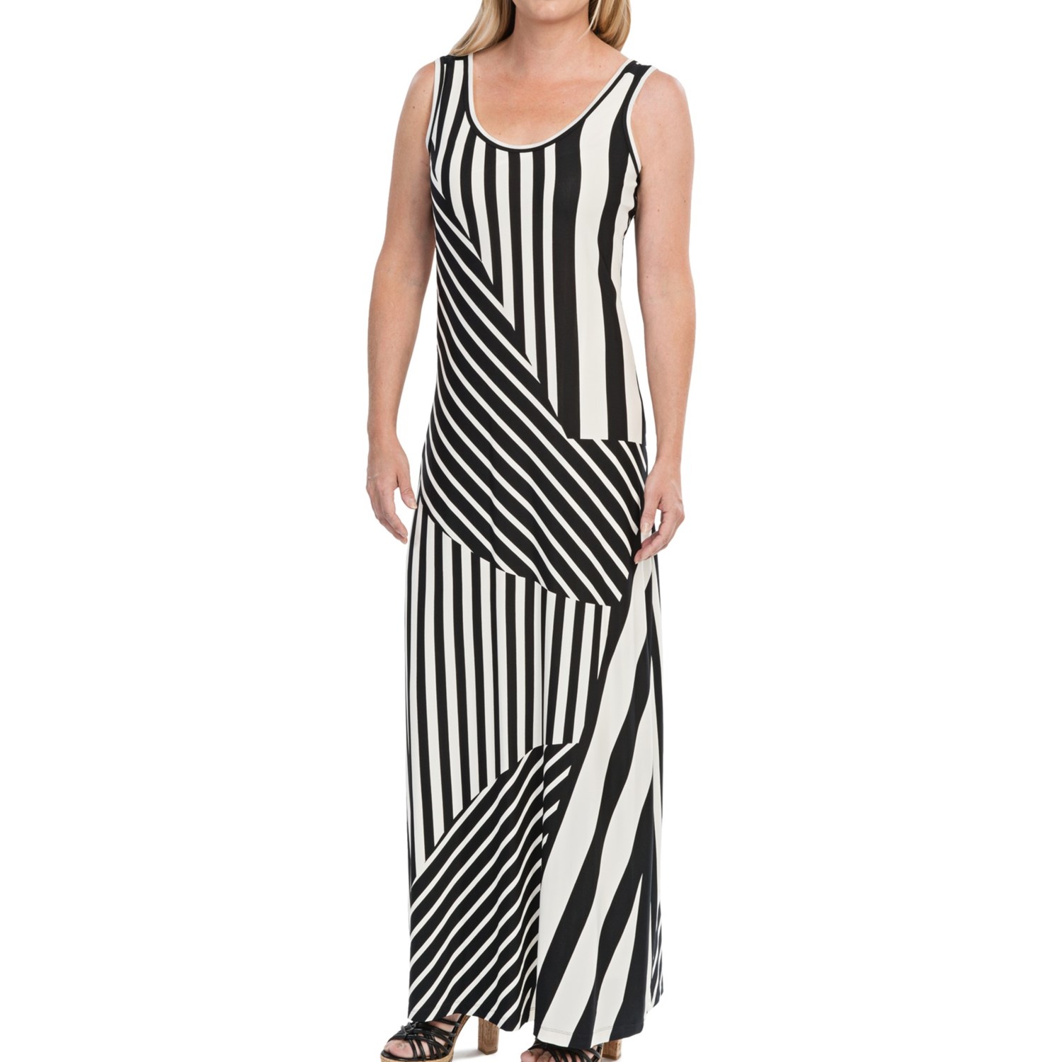 Nine West Printed Ity Knit Maxi Dress - Sleeveless (For Women) - Save 71%