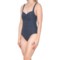 Nip Tuck Swim Joanne Micro-Spot One-Piece Swimsuit in Navy