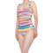 Nip Tuck Swim Joanne Poolside Stripes One-Piece Swimsuit in Multi Stripe