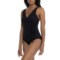 NIPTUCK Amanda Tau Texture One-Piece Swimsuit in Black