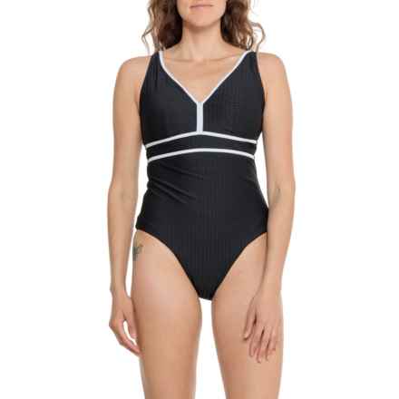 NIPTUCK Audrey Omega Textured One-Piece Swimsuit in Black