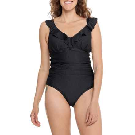 NIPTUCK Eva Omega Textured One-Piece Swimsuit in Black