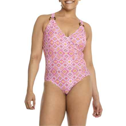 NIPTUCK Jean Ezra Print One-Piece Swimsuit in Pink