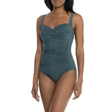 NIPTUCK Joanne Helios Glitter One-Piece Swimsuit in Teal