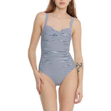 NIPTUCK Joanne Micro-Spot One-Piece Swimsuit in Sorrento Stripe Print
