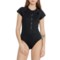 NIPTUCK Una Solid One-Piece Paddlesuit - UPF 50+, Short Sleeve in Black