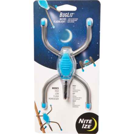 Nite Ize BugLit Micro Flashlight in Bright Blue Charcoal