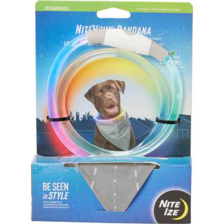 Nite Ize NiteHowl Bandana LED Safety Necklace - Rechargeable, Disc-O Select in Charcoal