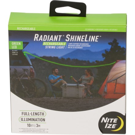 Nite Ize Radiant Rechargeable LED ShineLine String Light - 10’ in Lime Green Led