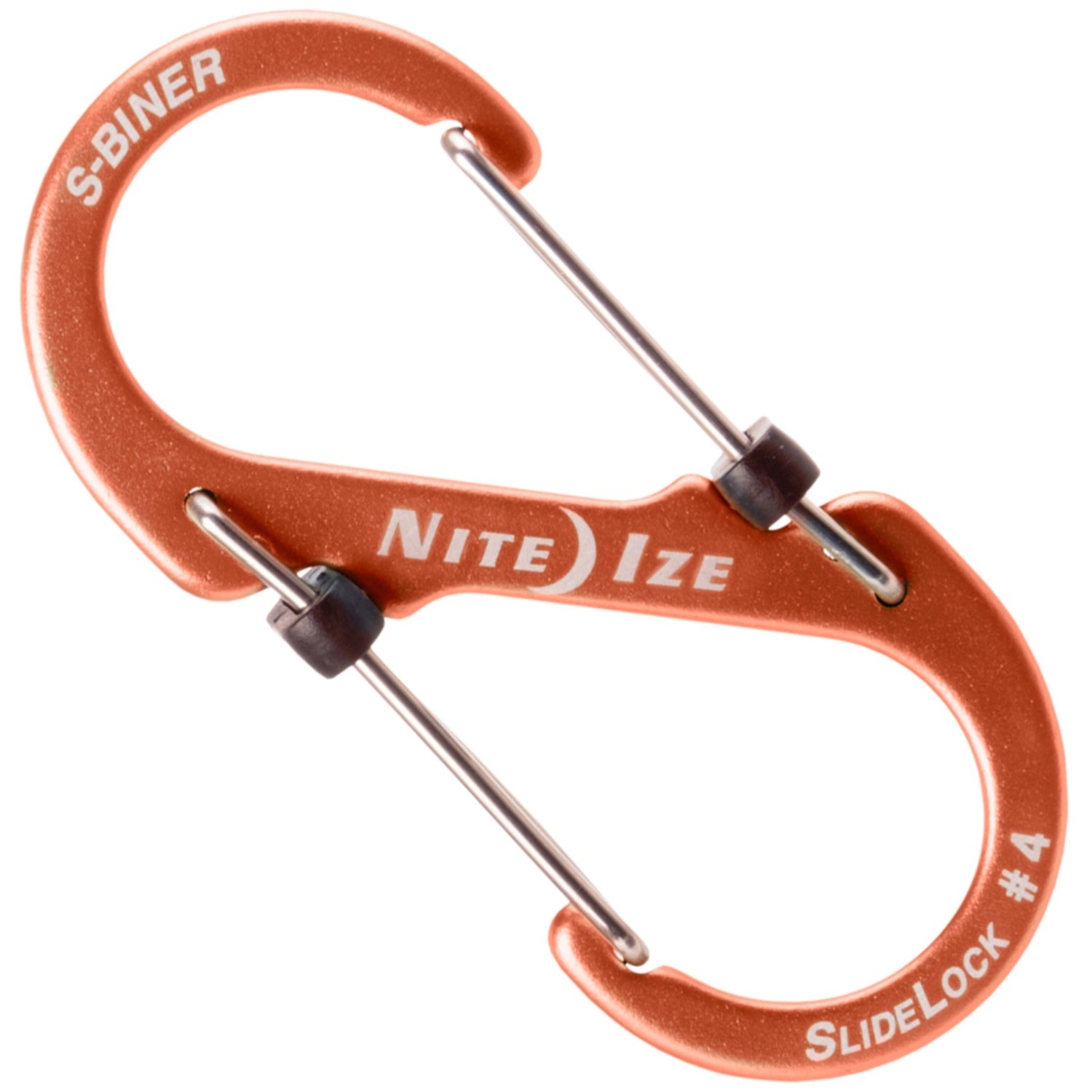 Nite Ize S-Biner Black Stainless Steel with Slide Lock Size #2 (2), Carabiner