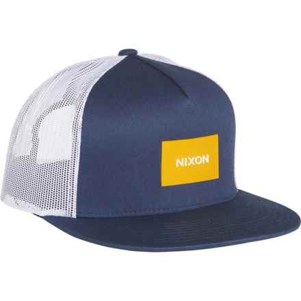Nixon Team Trucker Hat (For Men) in Midnight Blue/Dark Yellow