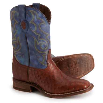 Nocona Ostrich Print Western Boots - Leather (For Men) in Java Tan