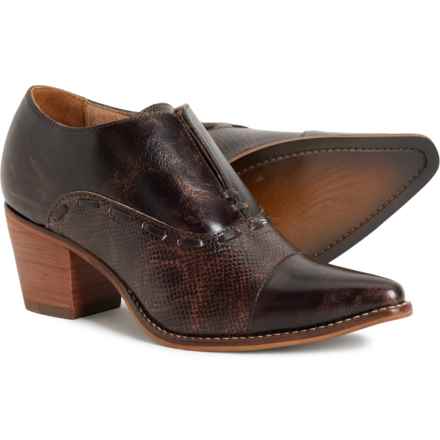 Nocona Sherry Snake Print Western Booties - Snip Toe (For Women) in Mocha Brown