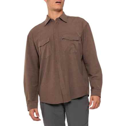 NOMAD Banquet Solid Woven Shirt - Long Sleeve in Mud