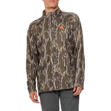 NOMAD Transition Camo Heavyweight Shirt - Zip Neck, Long Sleeve in Mo Bottomland