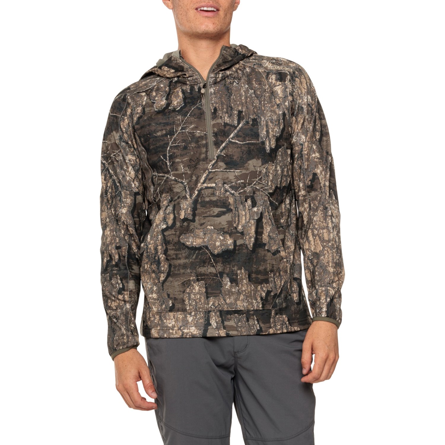 Camo fleece zip shops up