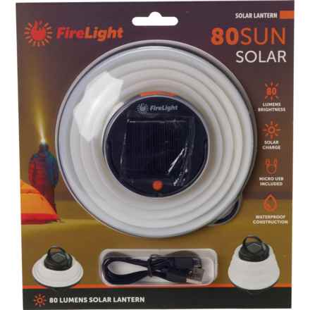 NorEast Outdoors FireLight LED Solar Lantern - 80 Lumens in Black