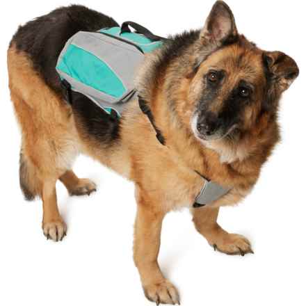 NorEast Outdoors Integrated Harness Saddlebag Dog Backpack in Aqua/Gray