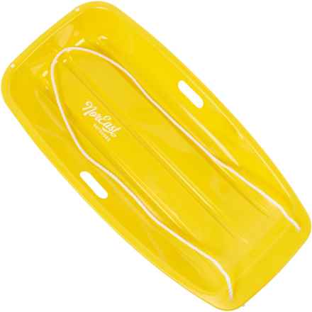 NorEast Outdoors One-Person Toboggan Sled - 35” in Yellow