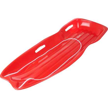 NorEast Outdoors Two-Person Toboggan Sled - 48” in Red