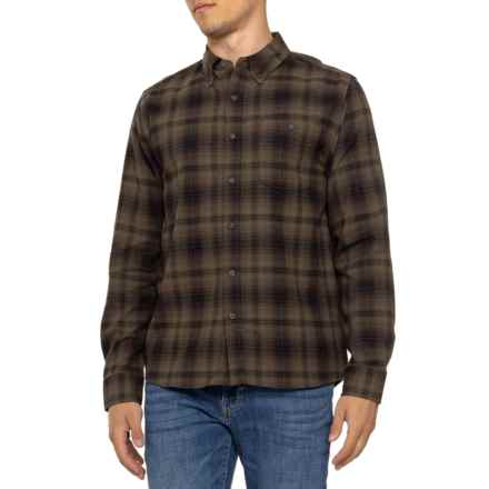 North River Brushed Button-Down Shirt - Long Sleeve in Olive