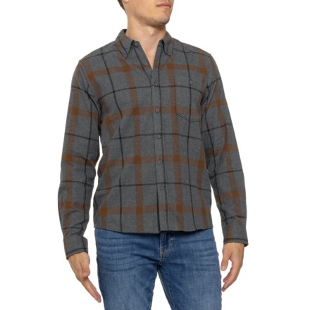 North River Brushed Cotton Button-Down Shirt - Long Sleeve in Tobacco