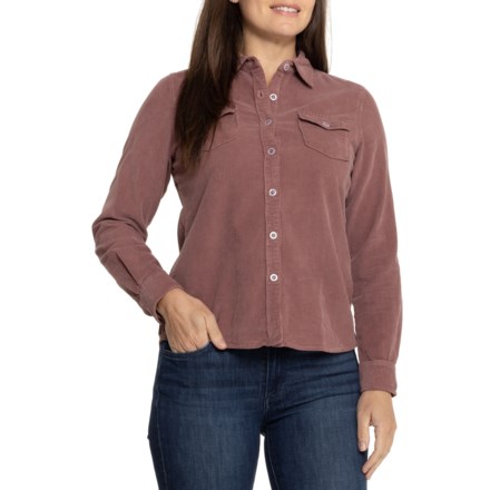 North River Corduroy Shirt - Long Sleeve in Rose Taupe