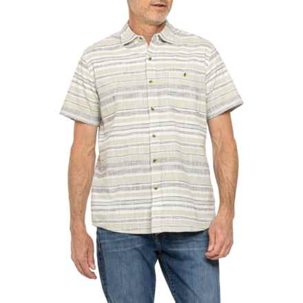 North River Horizontal Crosshatch Shirt - Short Sleeve in Sage