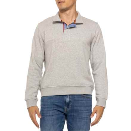 North River Lightweight Fleece Shirt - Zip Neck, Long Sleeve in Light Grey Heather