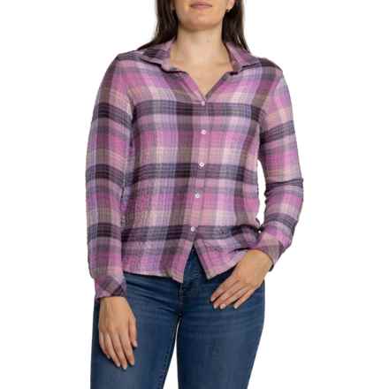 North River Missie’s Crinkle Woven Shirt - Long Sleeve in Mauve