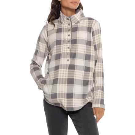 North River Mock Neck Pullover Fleece Jacket - Snap Neck in Owl