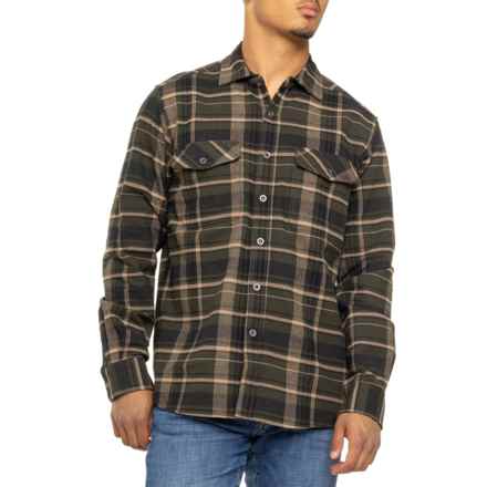 North River Plaid Moleskin Shirt Jacket in Dark Olive