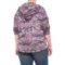 289MU_2 North River Print Burnout Waffle Hoodie (For Plus Size Women)