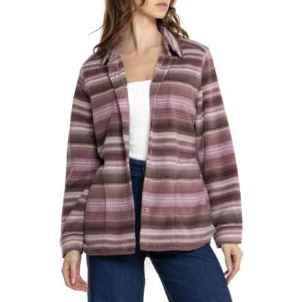 North River Print Micro Fleece Shirt Jacket in Rtaup