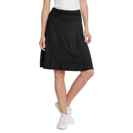 North River Solid Jersey Knit Skirt in Black