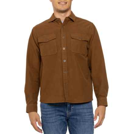 North River Solid Moleskin Shirt Jacket - Snap Front in Barn