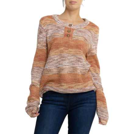 North River Striped Henley Sweater in Autumn