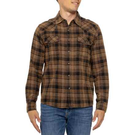 North River Vintage Western Snap Front Plaid Shirt - Long Sleeve in Earth