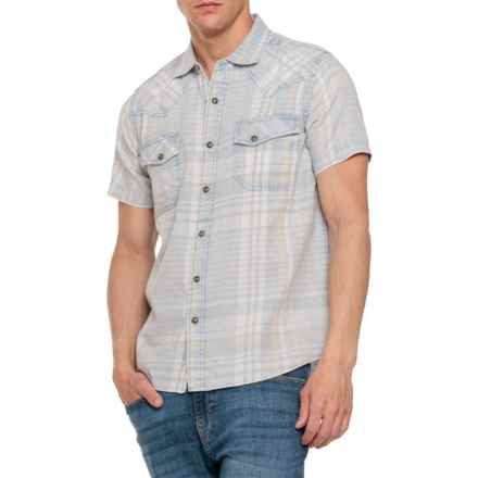 North River Vintage Western Snap Front Plaid Shirt - Short Sleeve in Mountain Spring