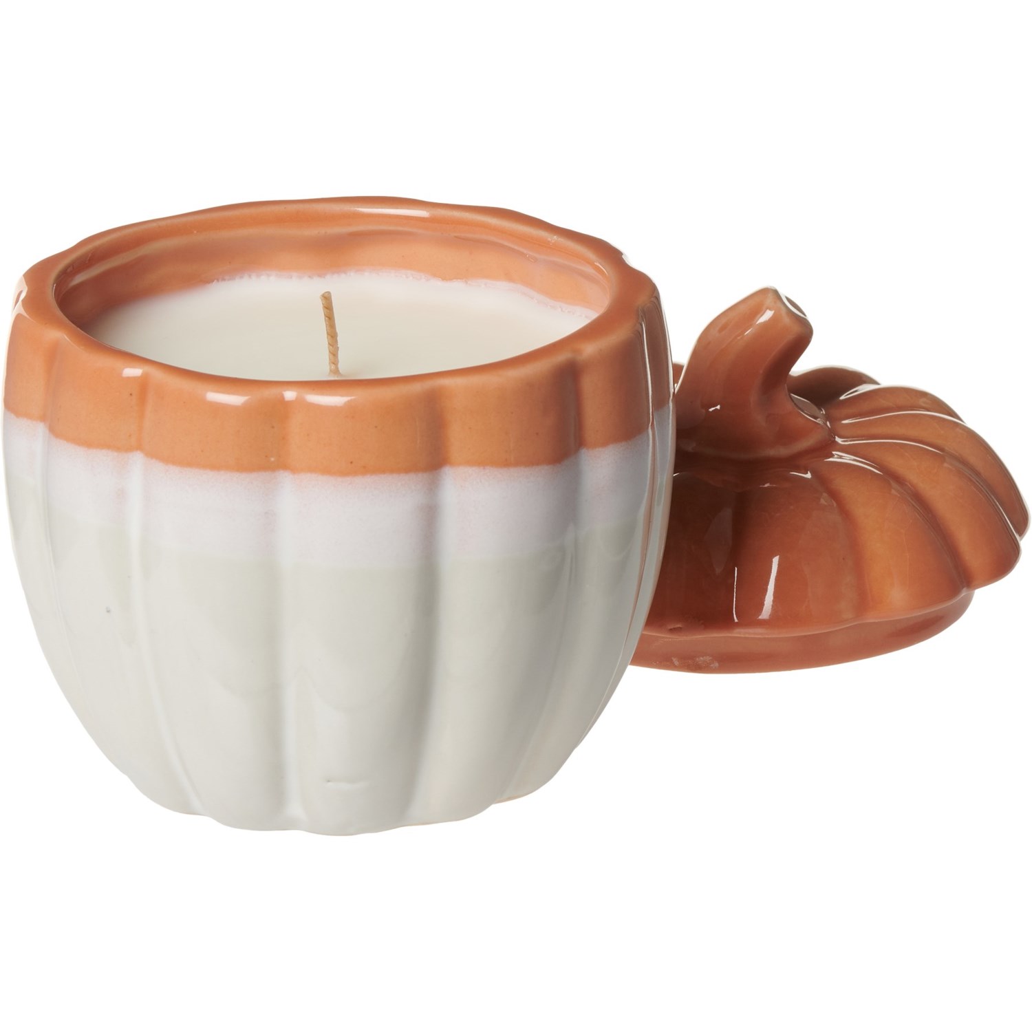 Northern Lights 12 oz. Reactive Glazed White Pumpkin Candle Save 54