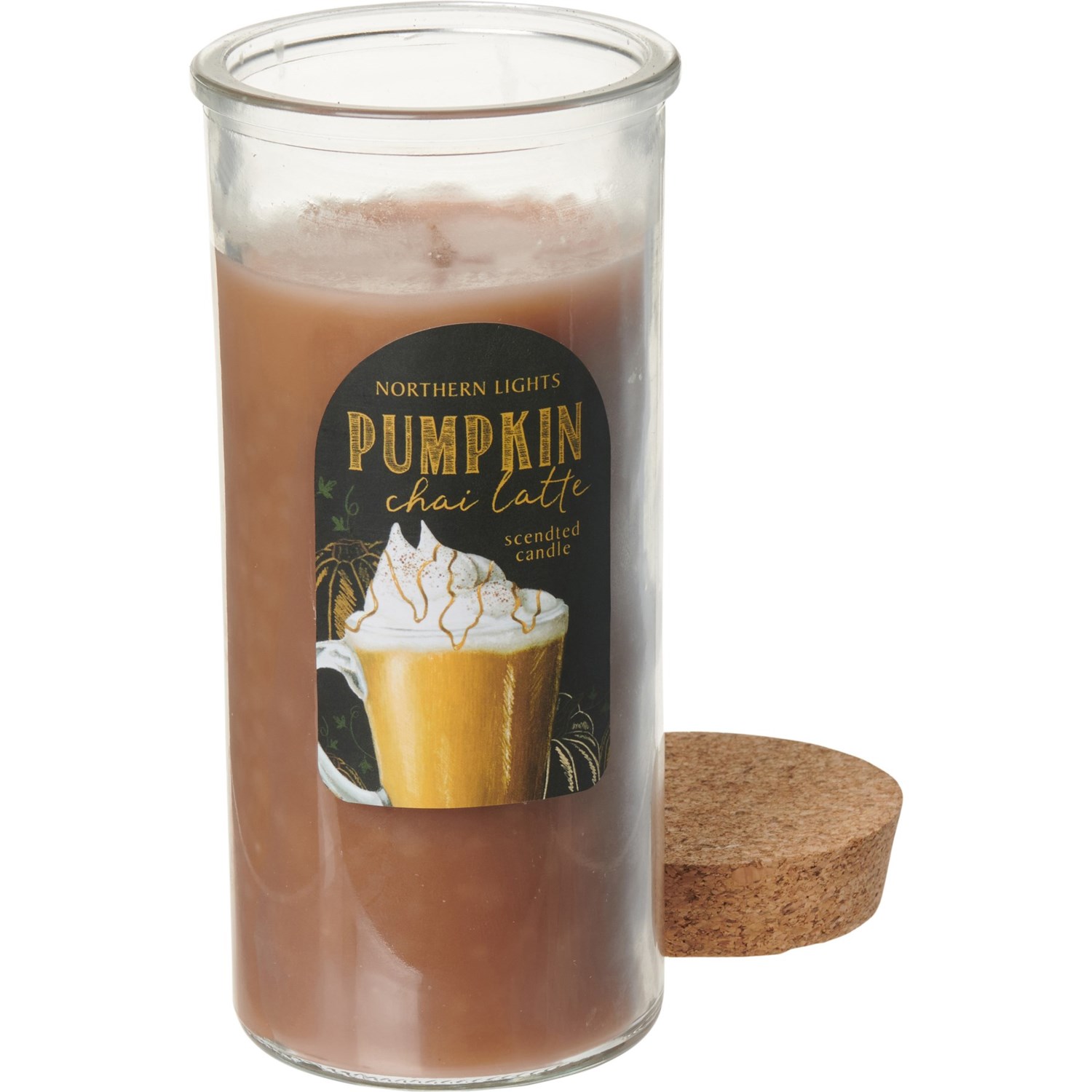 Northern Lights 14 oz. Pumpkin Chai Latte Glass Cylinder Candle Save 58