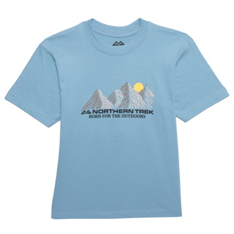 NORTHERN TREK Big Boys Graphic T-Shirt - Short Sleeve in Light Blue