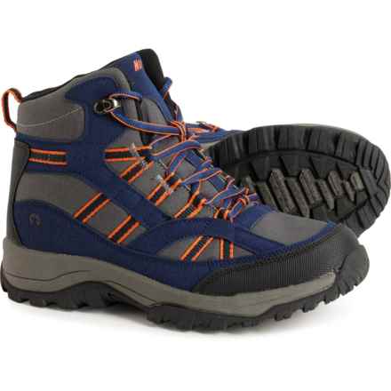 Northside Boys Rampart Mid Hiking Boots in Navy/Orange