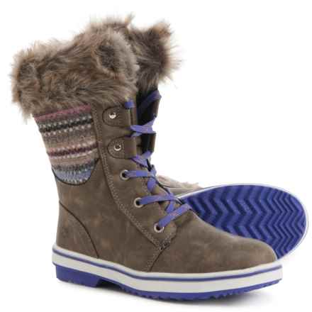 Northside Girls Bishop SE Winter Boots - Insulated in Stone/Purple